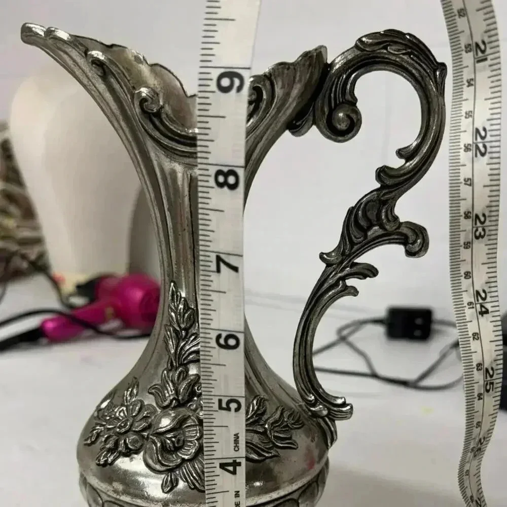 PELTRATO Silver Plated Ewer Pitcher Made In Italy 95-100 Footed Ornate
